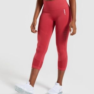 NWOT Gymshark Energy Seamless Red Cropped Leggings